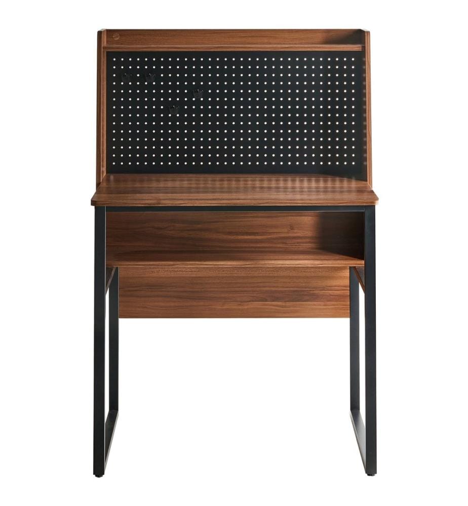 Bureau d'appoint avec panneau perforé BUXTON Marron foncé 84 cm 48 cm