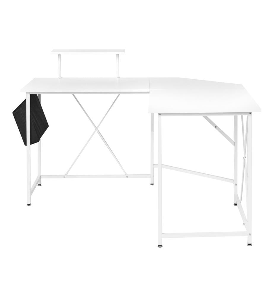 Scrivania angolare TACONY Bianco 180 cm 140 cm con contenitore
