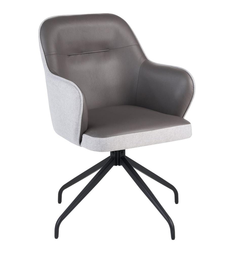 Chaise de salle à manger STOWE Tissu Gris
