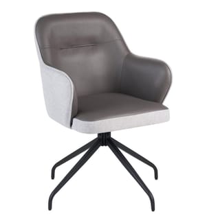Chaise de salle à manger STOWE Tissu Gris
