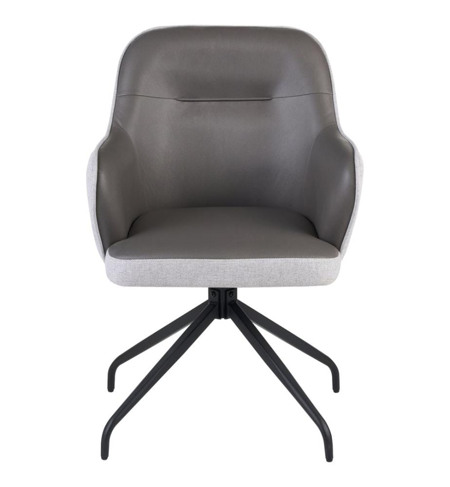 Chaise de salle à manger STOWE Tissu Gris
