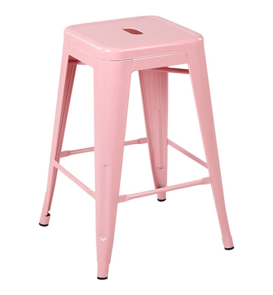 Lot de 2 tabourets de bar CABRILLO Métal Rose