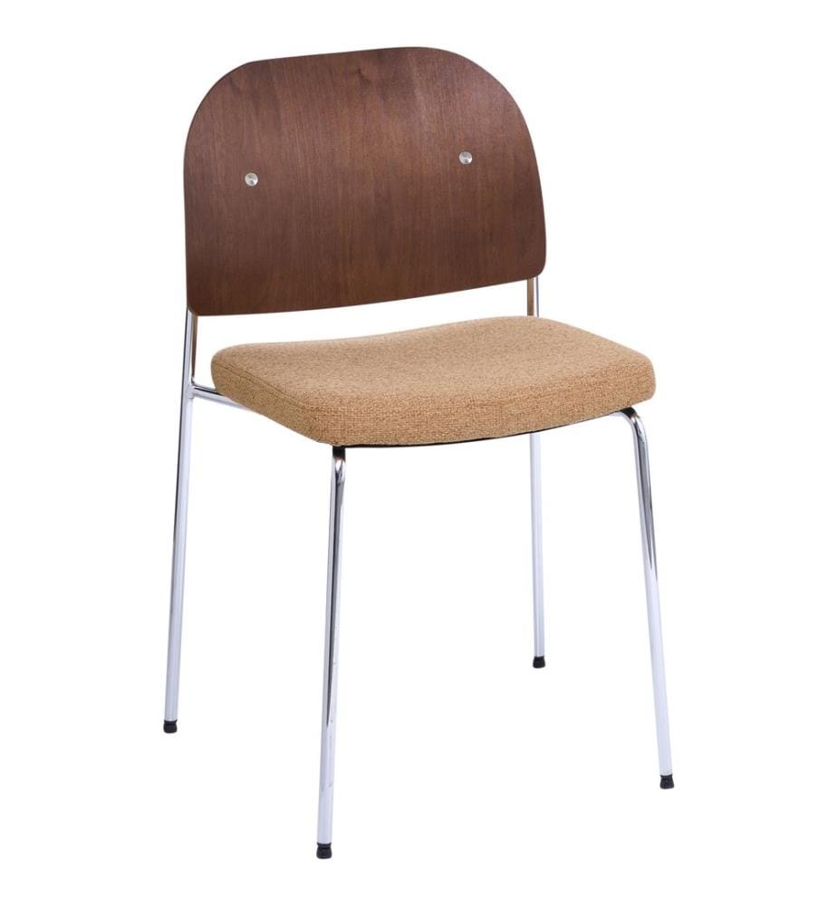 Lot de 2 chaises de salle à manger ASHCROFT Métal Orange/marron foncé