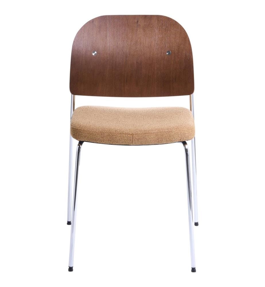 Lot de 2 chaises de salle à manger ASHCROFT Métal Orange/marron foncé