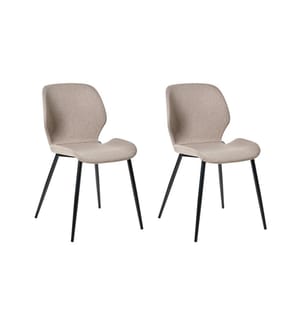 Lot de 2 chaises de conférence HOLLAND Tissu Taupe
