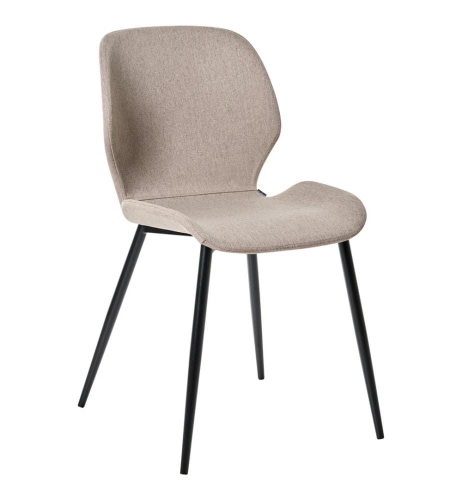 Lot de 2 chaises de conférence HOLLAND Tissu Taupe