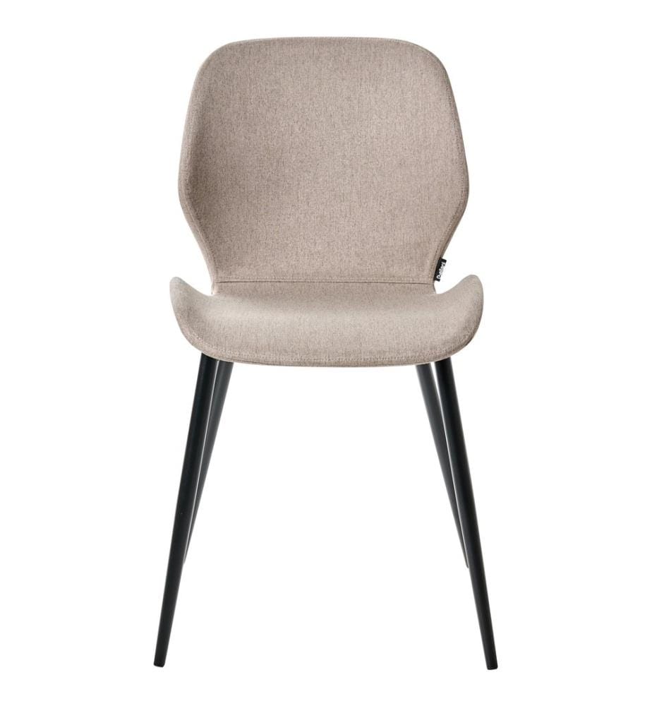 Lot de 2 chaises de conférence HOLLAND Tissu Taupe