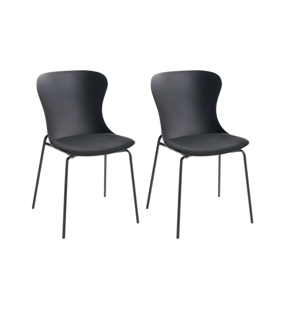 Lot de 2 chaises de salle à manger PITSBURG Noir
