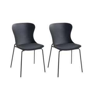 Lot de 2 chaises de salle à manger PITSBURG Noir