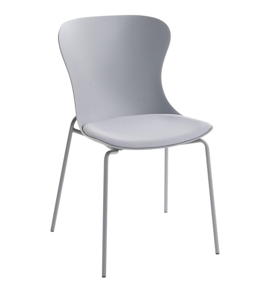 Lot de 2 chaises de salle à manger PITSBURG Gris