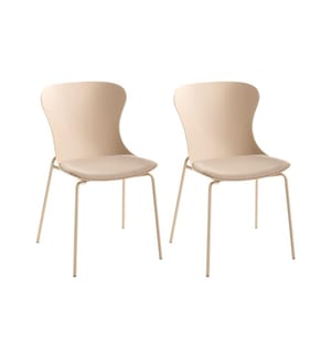 Lot de 2 chaises de salle à manger PITSBURG Beige