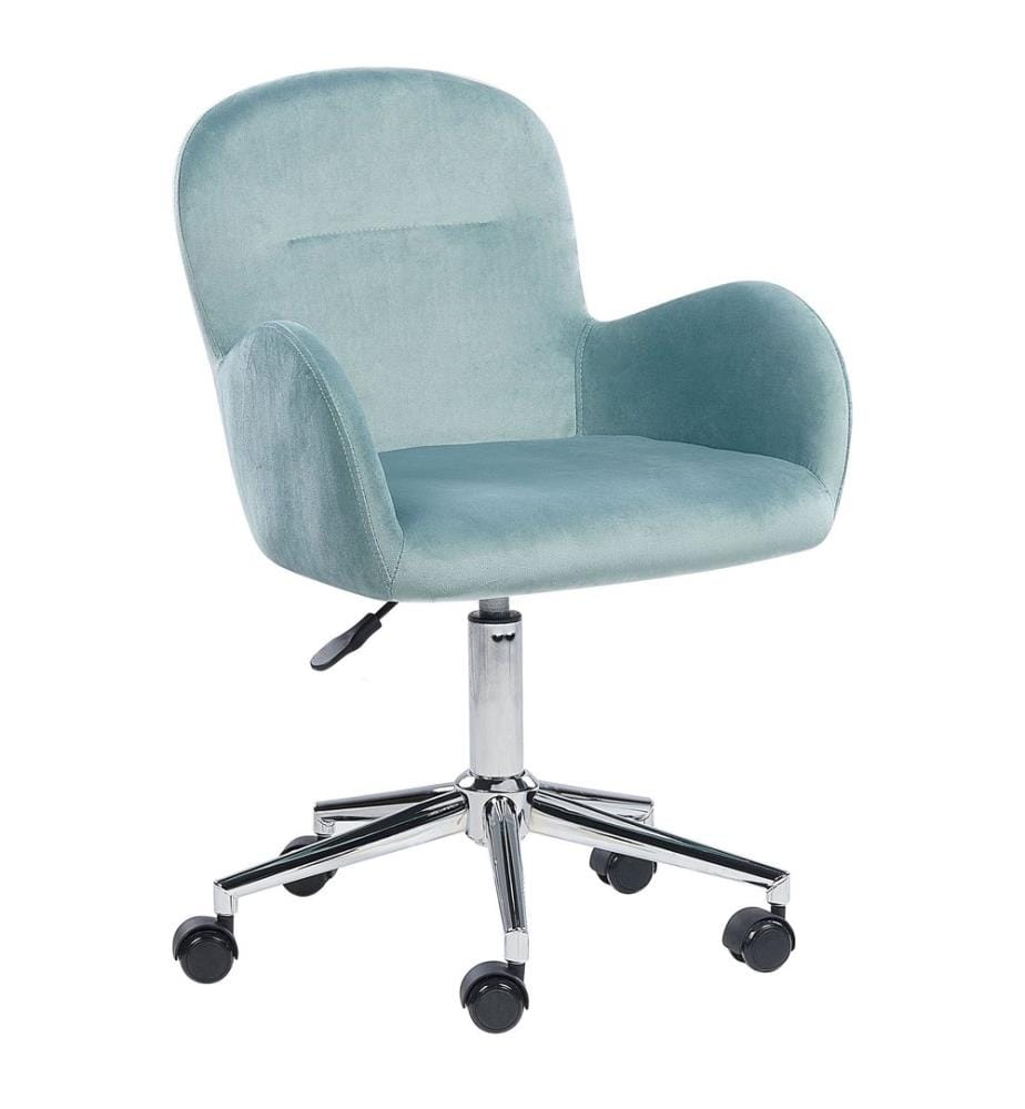 Chaise de bureau PRIDDY Velours Vert menthe