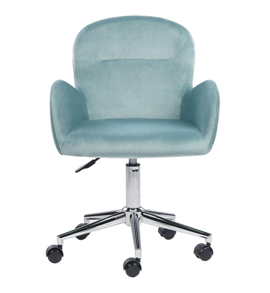 Chaise de bureau PRIDDY Velours Vert menthe
