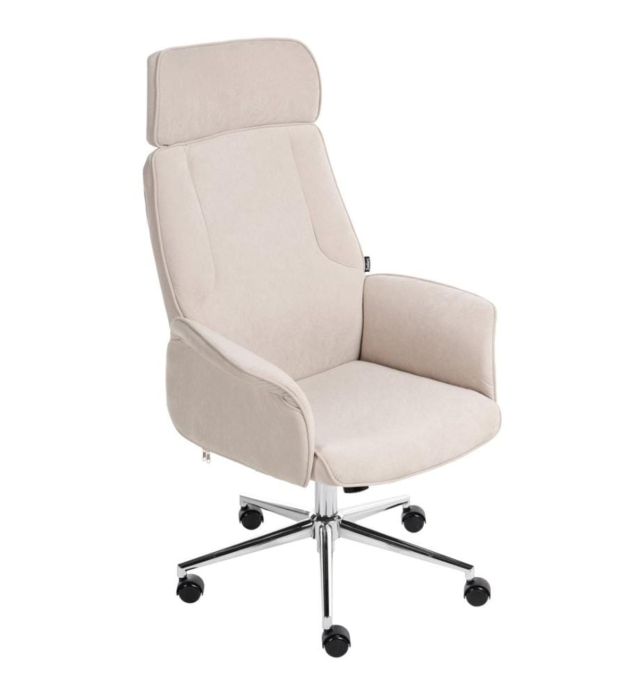 Chaise de bureau PILOT Velours Beige clair