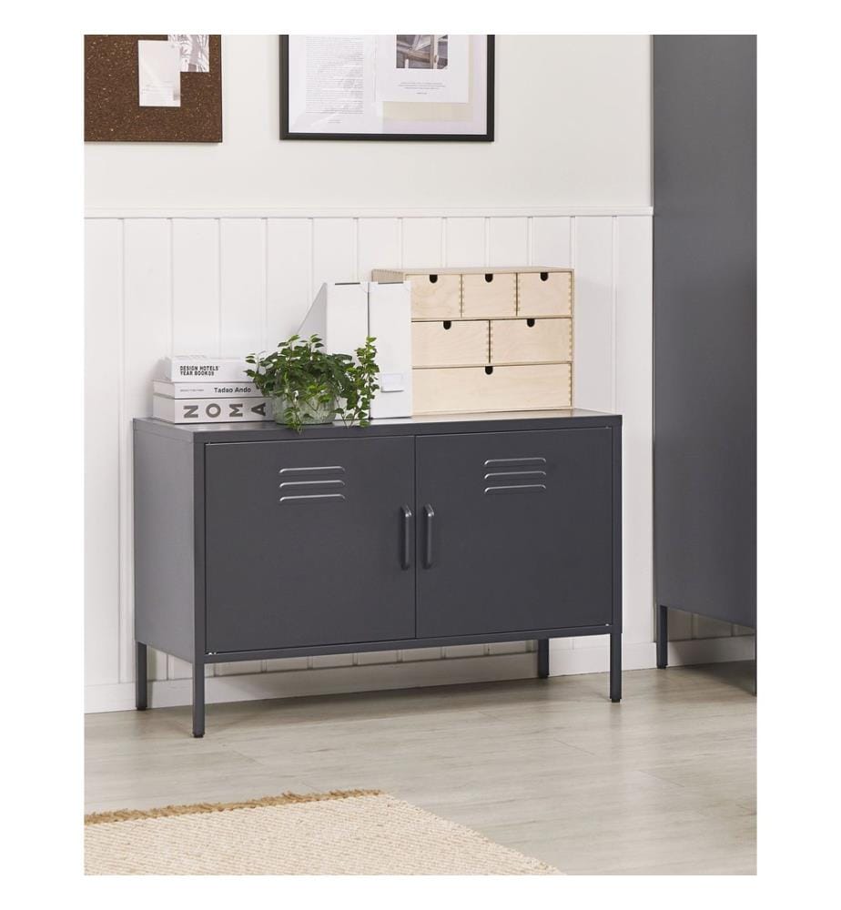 Büroschrank URIA Metall Schwarz