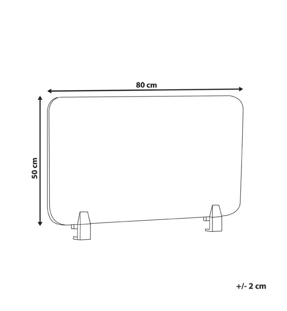 Divisorio da scrivania SPLIT 80 x 50 cm Bianco sporco