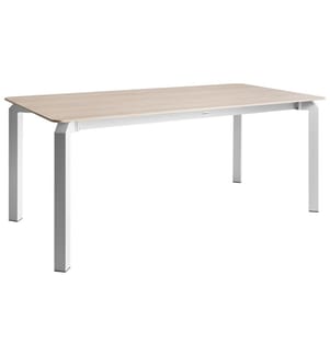 Table de conférence FELETTO 90 cm 180 cm Pierre Effet travertin
