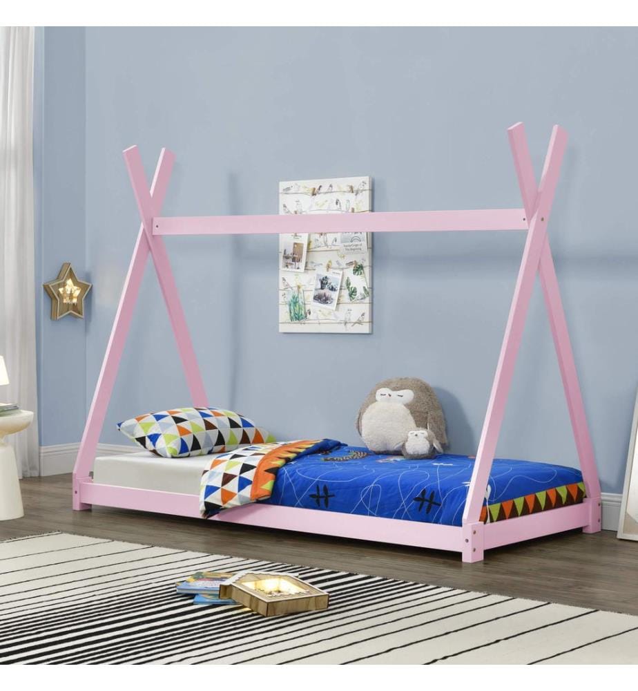 Letto per bambini Onjeda 90x200 cm Tipi Rosa
