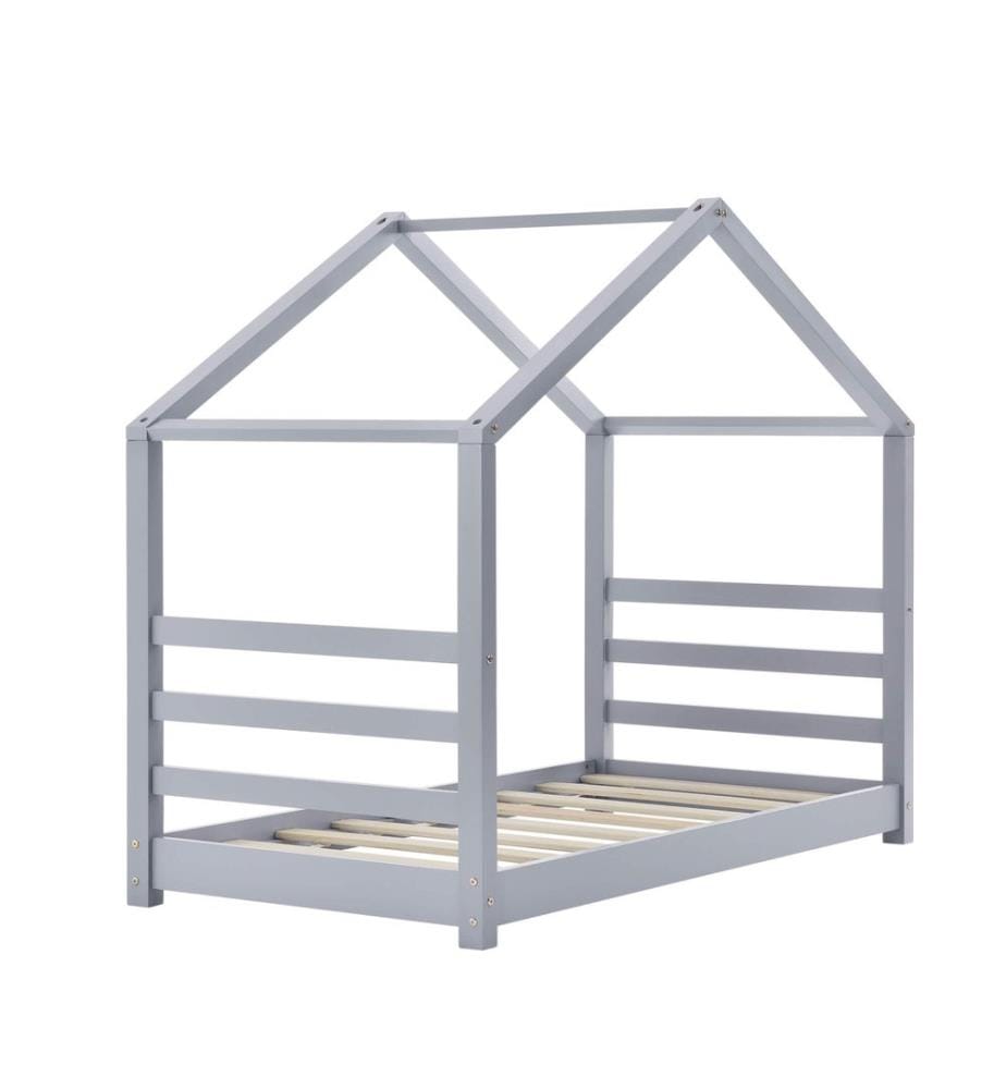 Letto per bambini Vardø 70x140 cm legno grigio