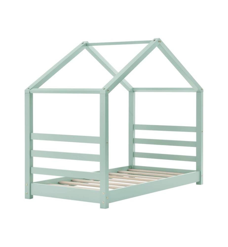 Letto per bambini Vardø 80x160 cm in legno verde menta