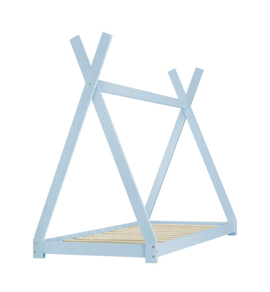Letto per bambini Onejda 90x200 cm con materasso Tipi in legno blu