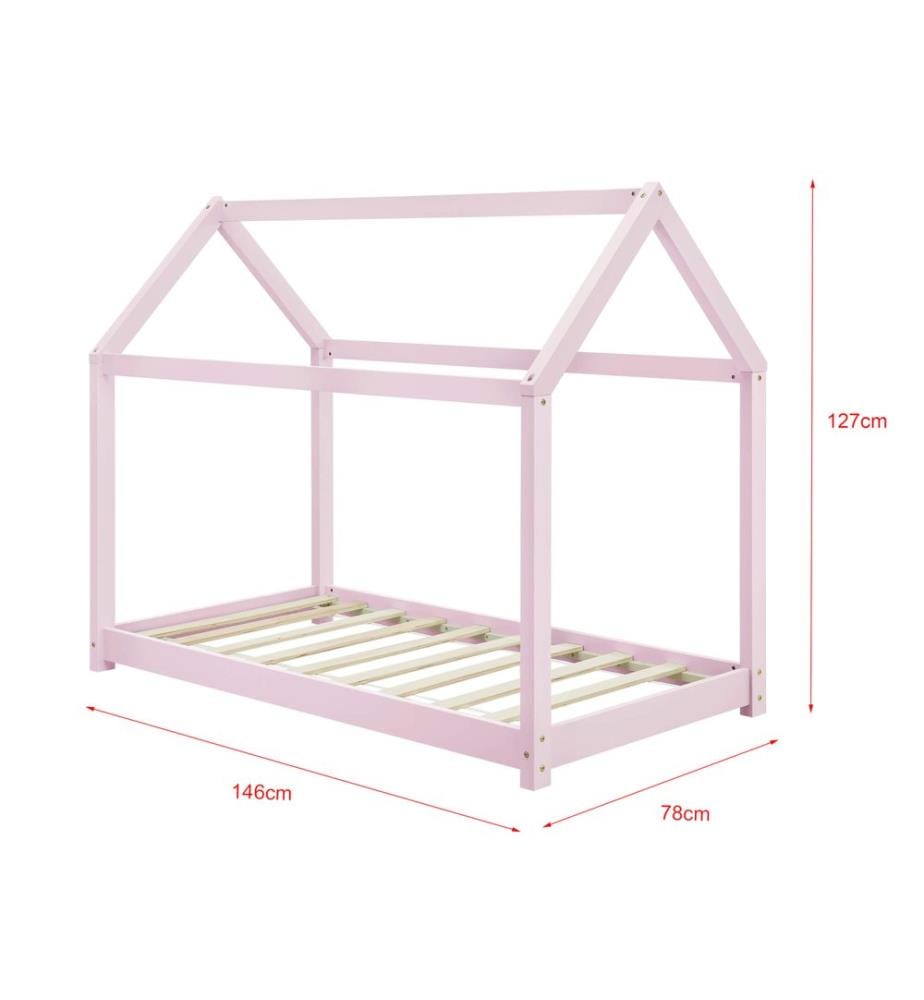 Lettino Netstal 70x140 cm con materasso Rosa