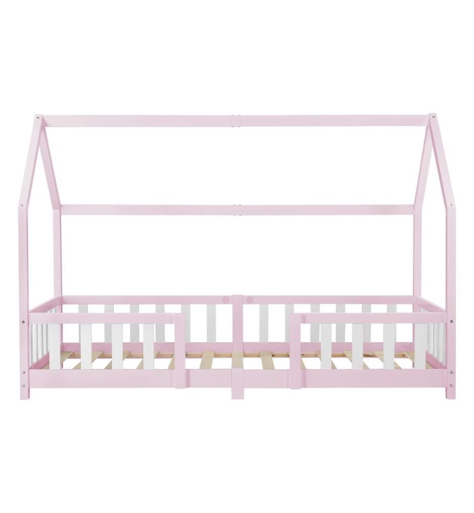 Letto per bambini Sisimiut 90x200 cm con protezione anticaduta Rosa