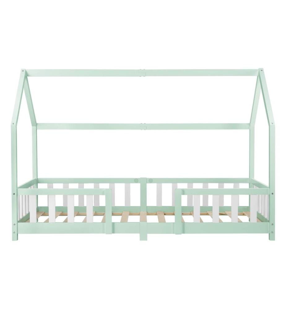 Kinderbett Sisimiut 90x200 cm mit Rausfallschutz Mint
