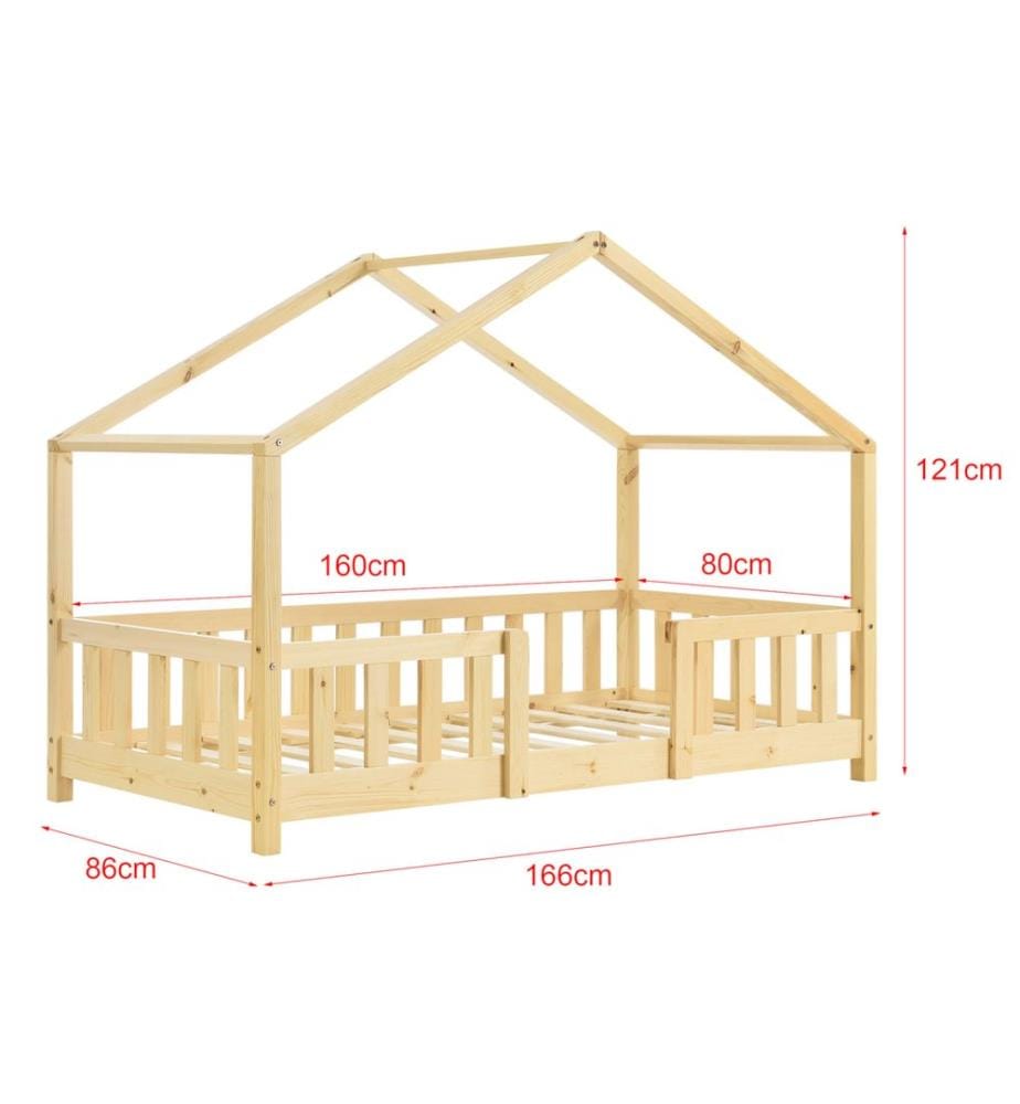 Lettino Treviolo 80x160 cm con materasso e sponda per lettino