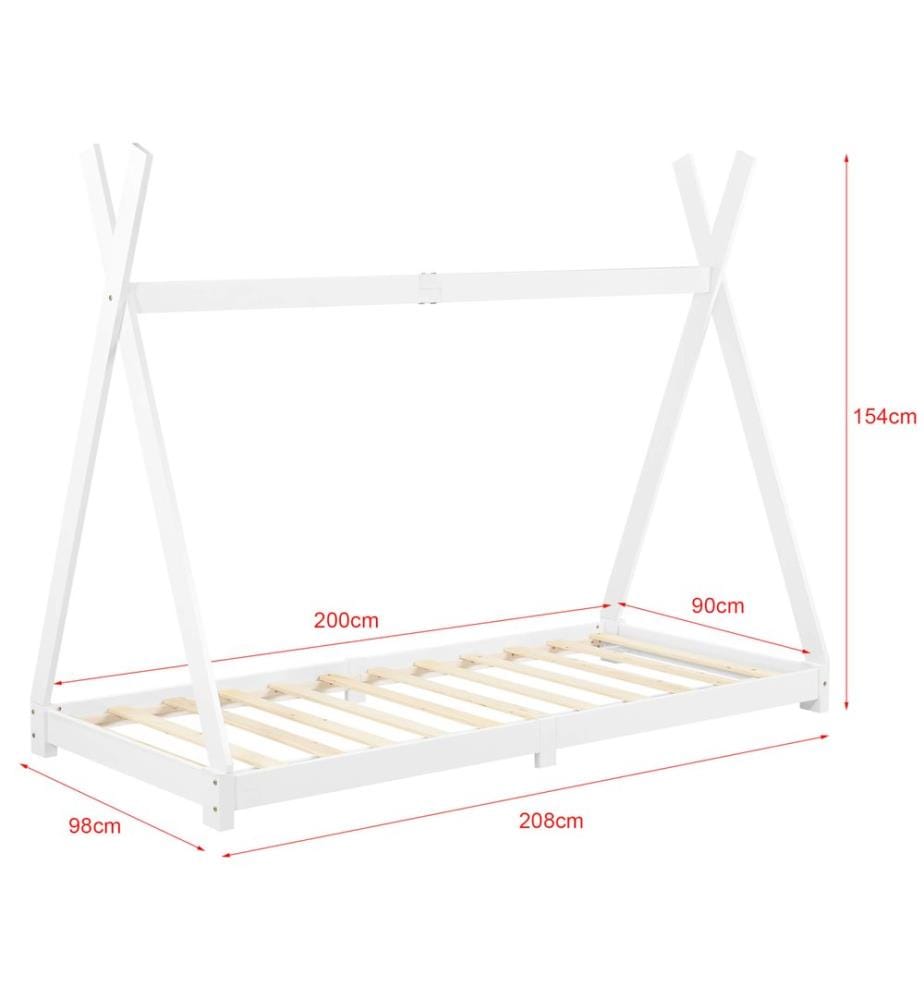 Letto per bambini Höri 90x200 cm con materasso
