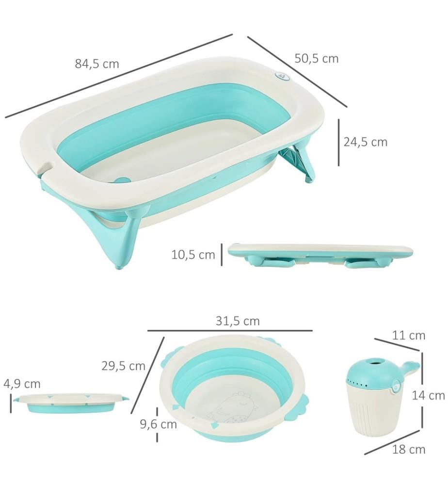 Bagnetto ergonomico per bambini Bagnetto per bambini - 3 pezzi verde
