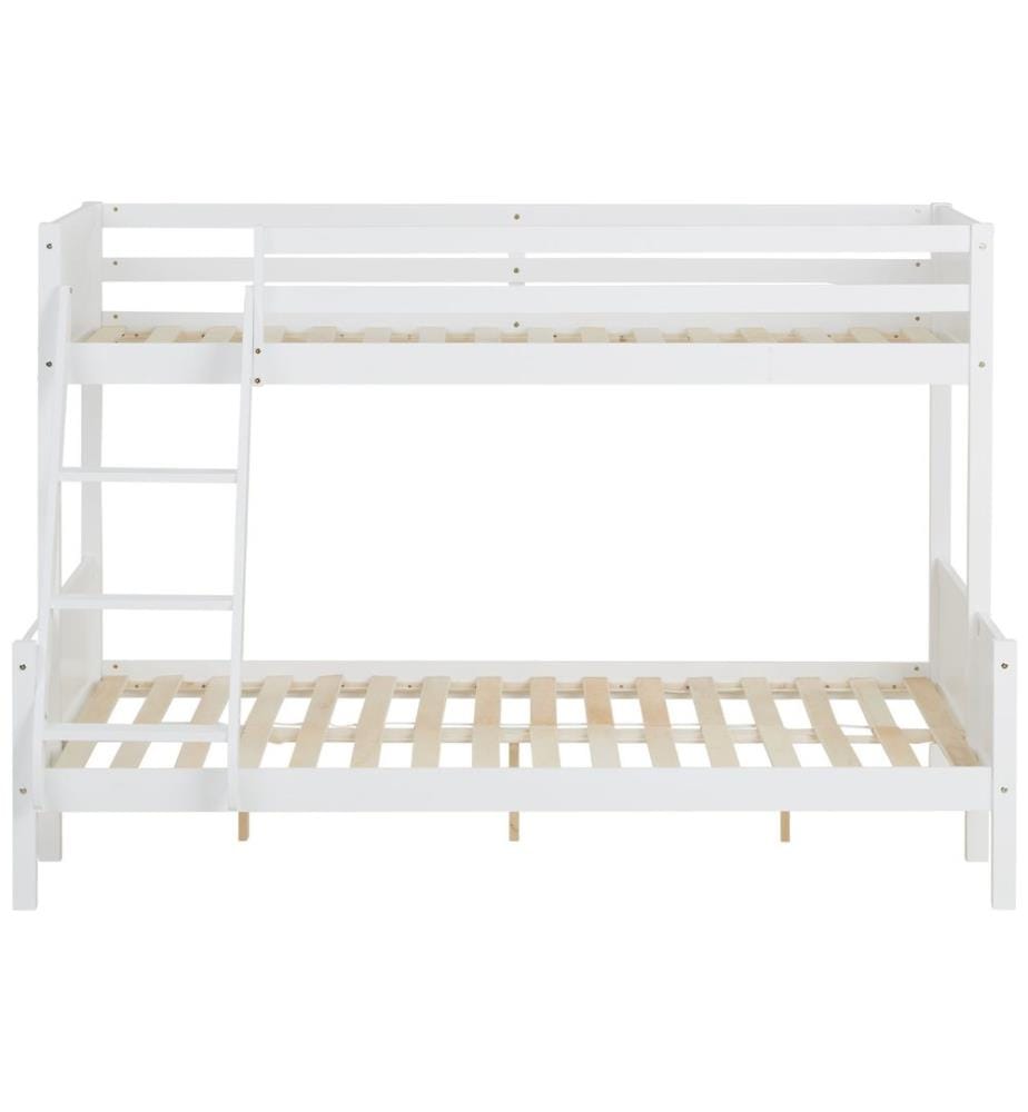 Hochbett Kinderbett Doppelbett 90x200 cm aus Holz Weiss
