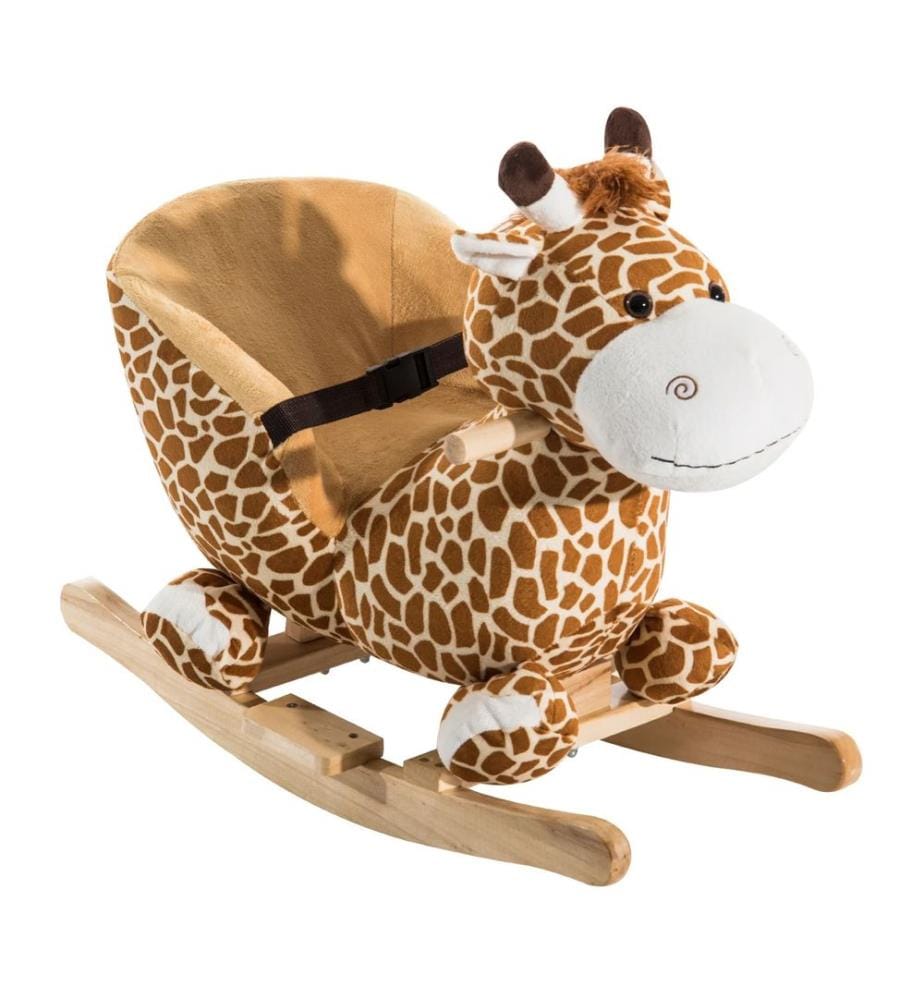 Cheval à bascule en forme de girafe avec musique