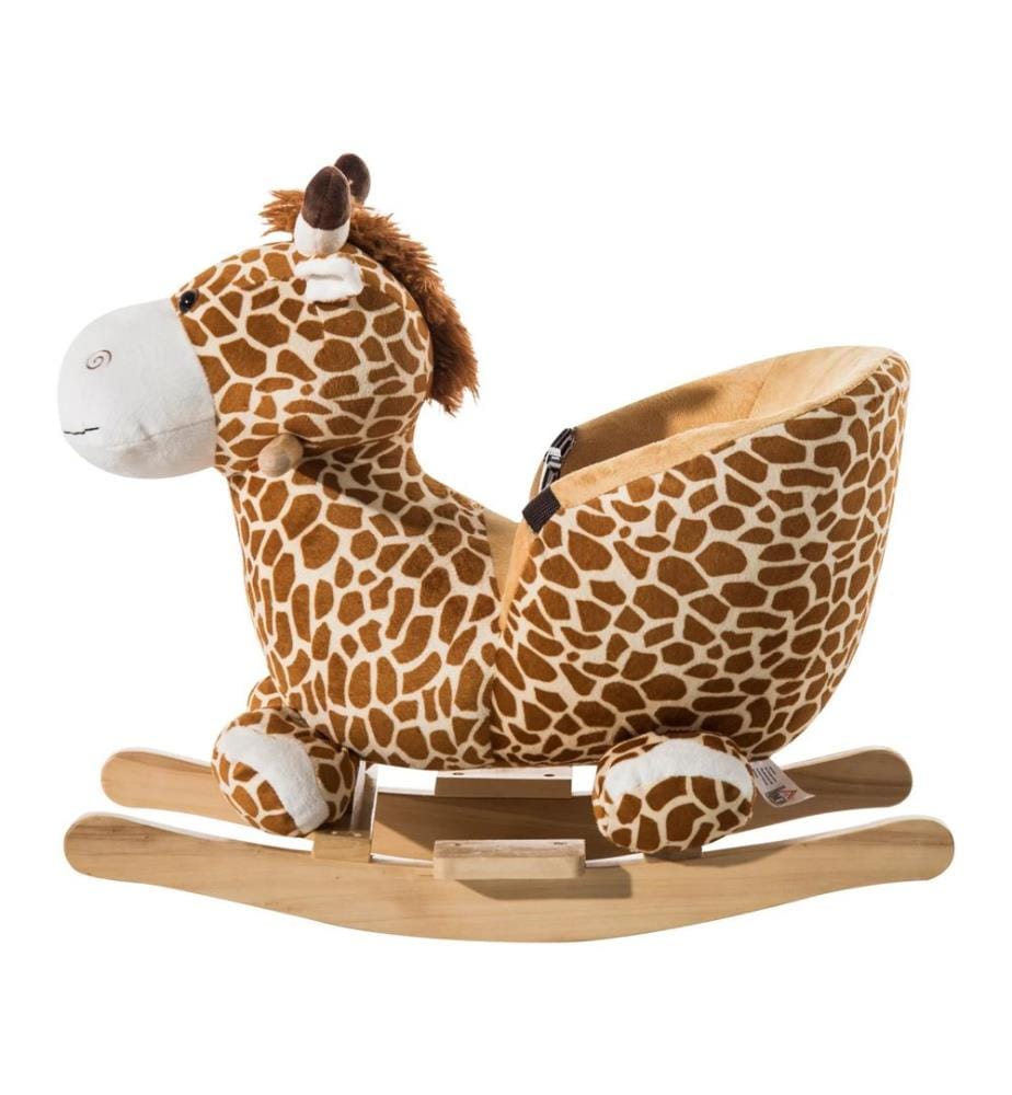 Cheval à bascule en forme de girafe avec musique