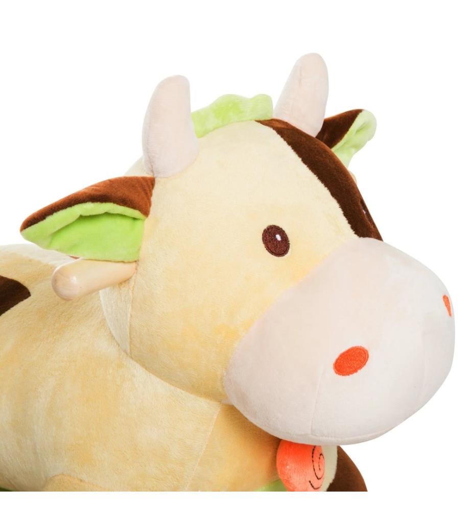 Jouet à bascule : cheval à bascule en forme de vache avec son