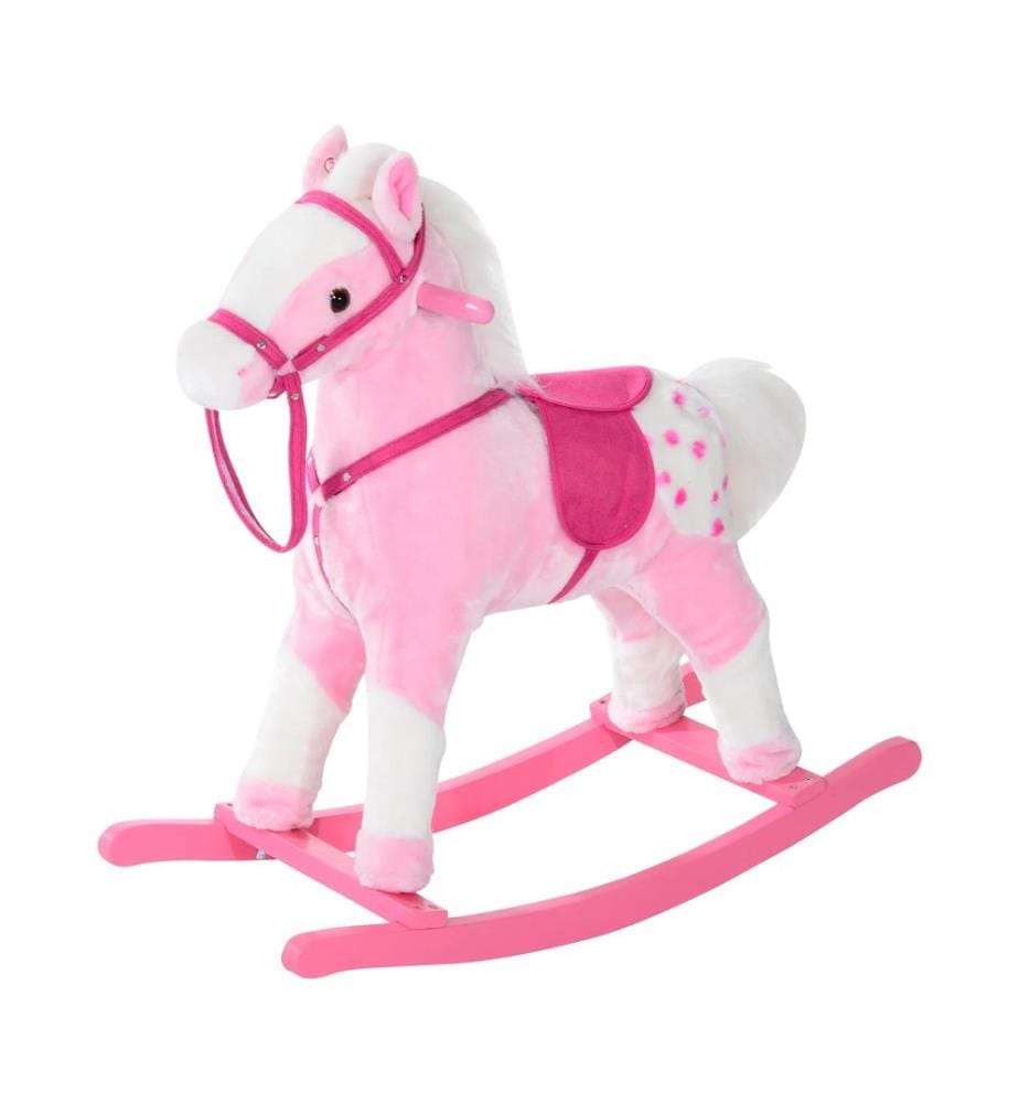 Jouet à bascule : cheval à bascule rose avec musique