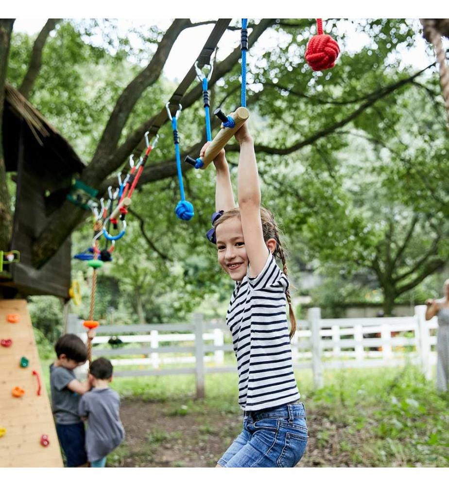 Kit Ninja Slackline : obstacles suspendus pour structure d'escalade pour enfants