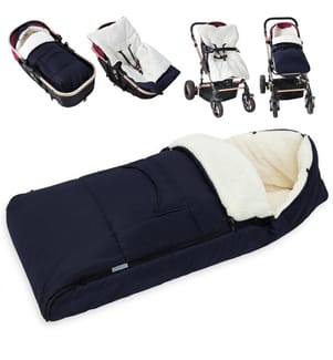 Chancelière pour bébé, chancelière d'hiver bleue - 90 cm
