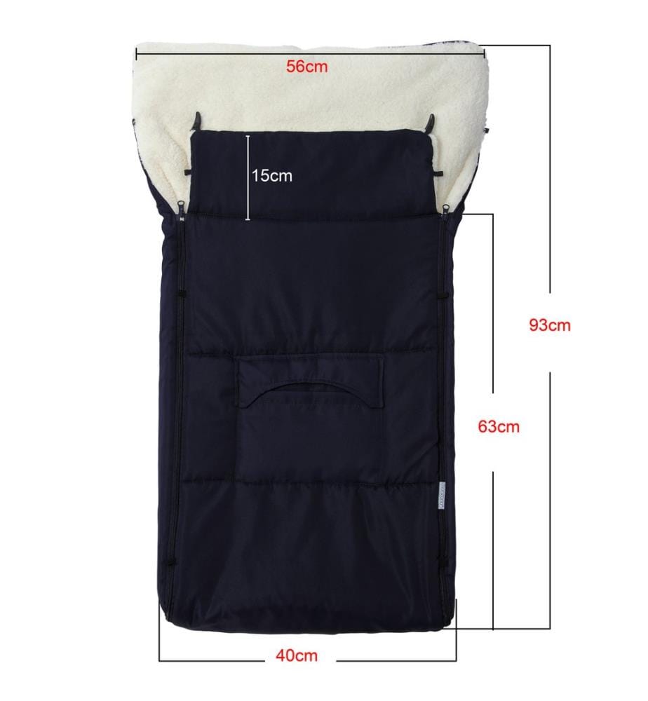 Babyfusssack Winterfusssack blau- 90 cm