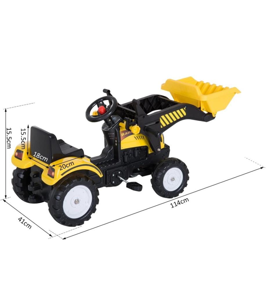 Tracteur pour enfants, voiture pour enfants avec chargeur frontal