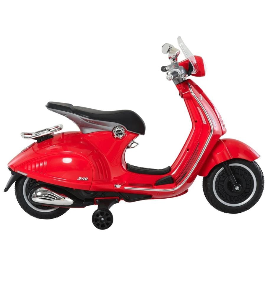 Moto pour enfants Vespa, 3 à 6 ans, moto électrique rouge