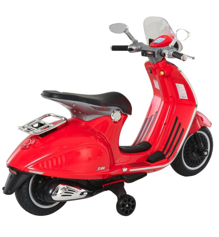 Moto pour enfants Vespa, 3 à 6 ans, moto électrique rouge