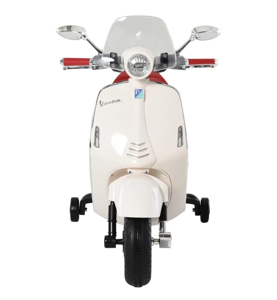 Moto pour enfants Vespa, 3 à 6 ans, moto électrique blanche