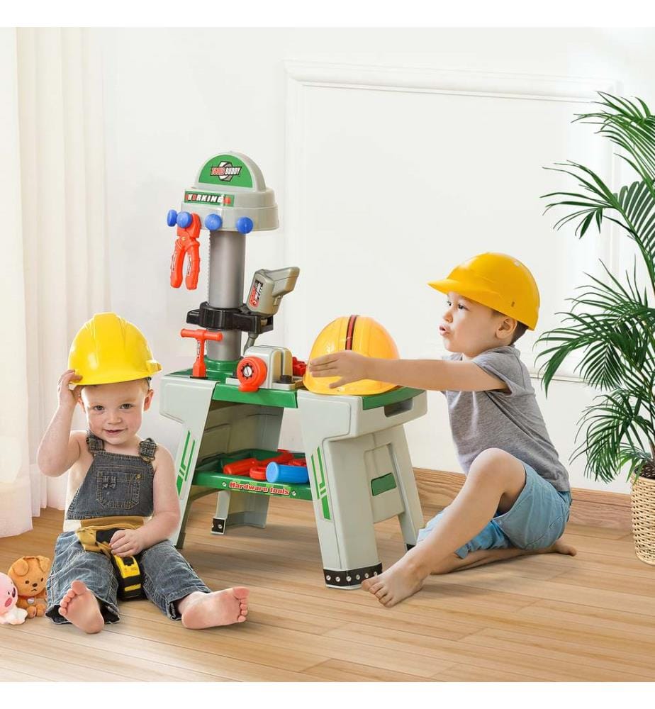 Kinder-Werkbank mit 37-teiligem Zubehör für kreative Rollenspiele
