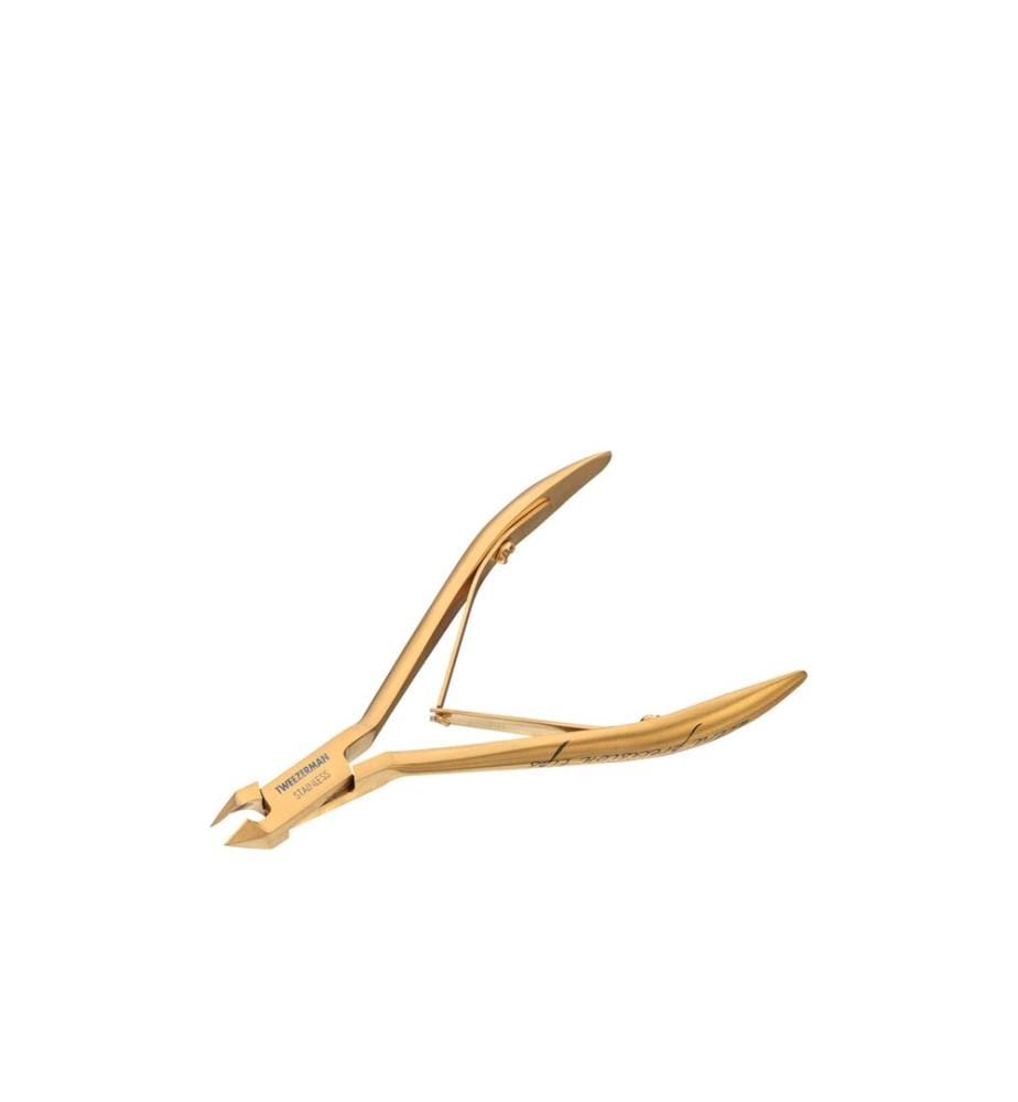 tweezerman - Ultra Precision Nagelhautzange Gold Edelstahl beidhändig