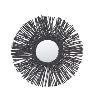 Specchio KALASIN 60 cm 60 cm Rattan Nero