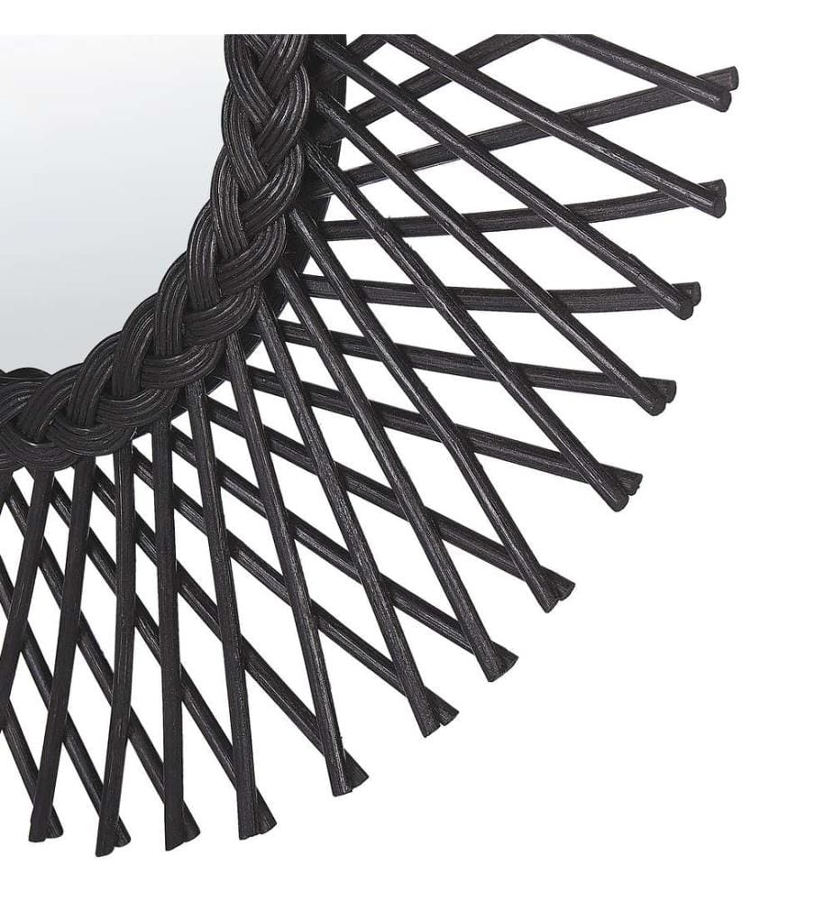 Specchio TAGOLU 60 cm 60 cm Rattan Nero