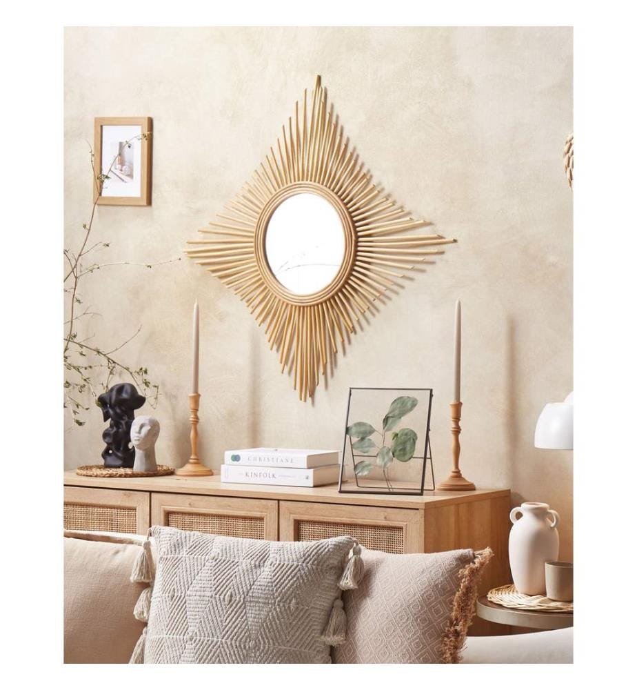 Miroir MAJENE 60 cm 60 cm Rotin Naturel