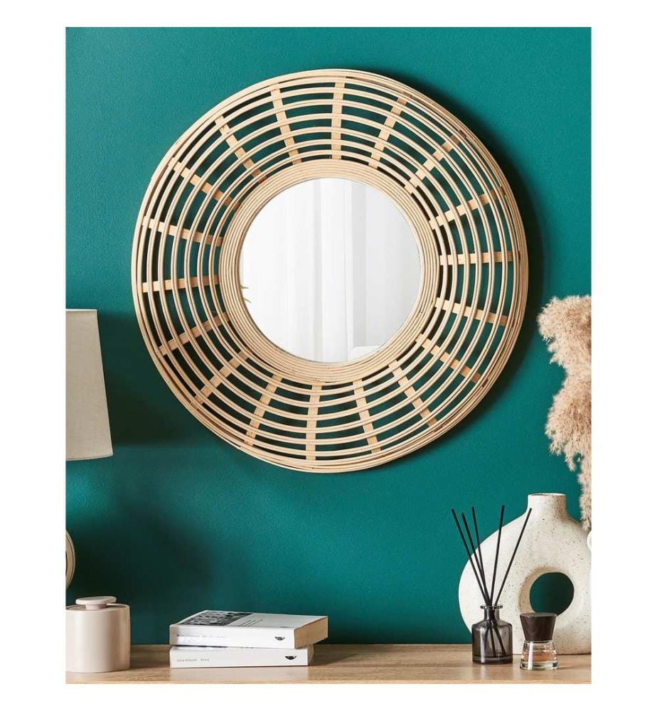 Specchio HANUA 60 cm 60 cm Bambù Naturale