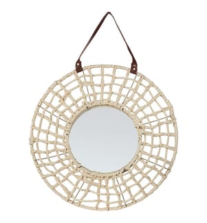 Specchio PALACI 60 cm 60 cm Corda di carta Naturale